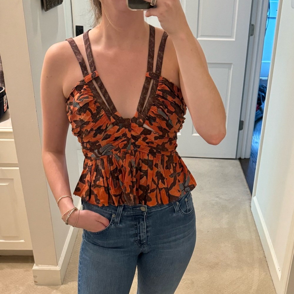 Ulla Johnson Eliana Tank In Amaryllis In Red